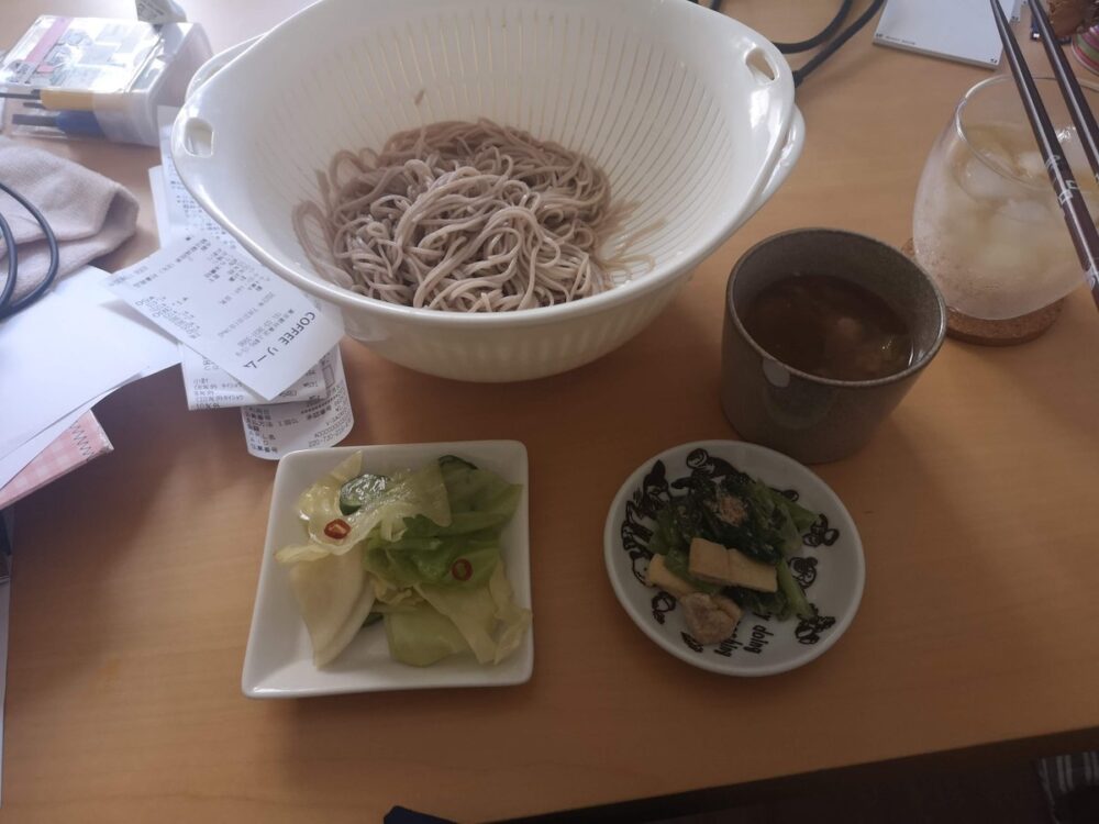 妊娠糖尿病で外食 ざる蕎麦