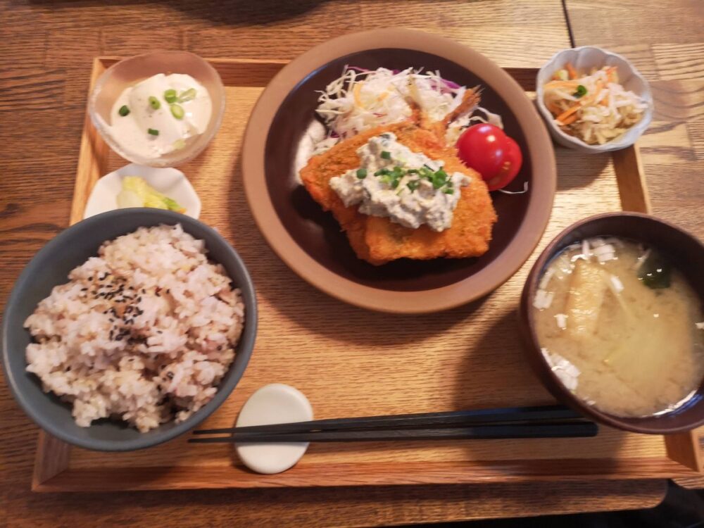 妊娠糖尿病で外食 和食定食 揚げ物