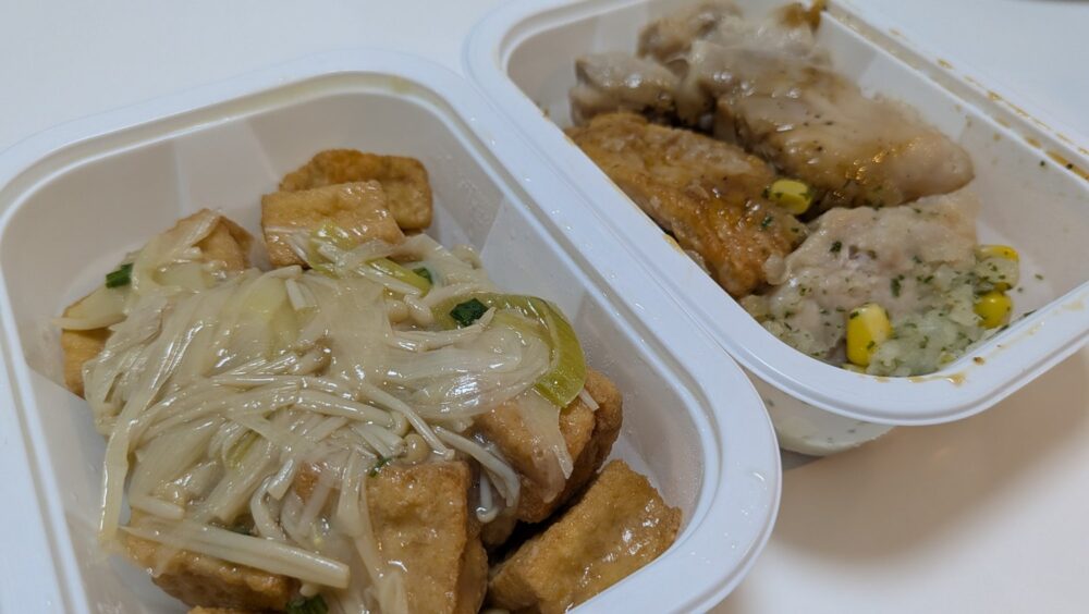 ツクリオ 厚揚げのきのこあんと鶏肉料理